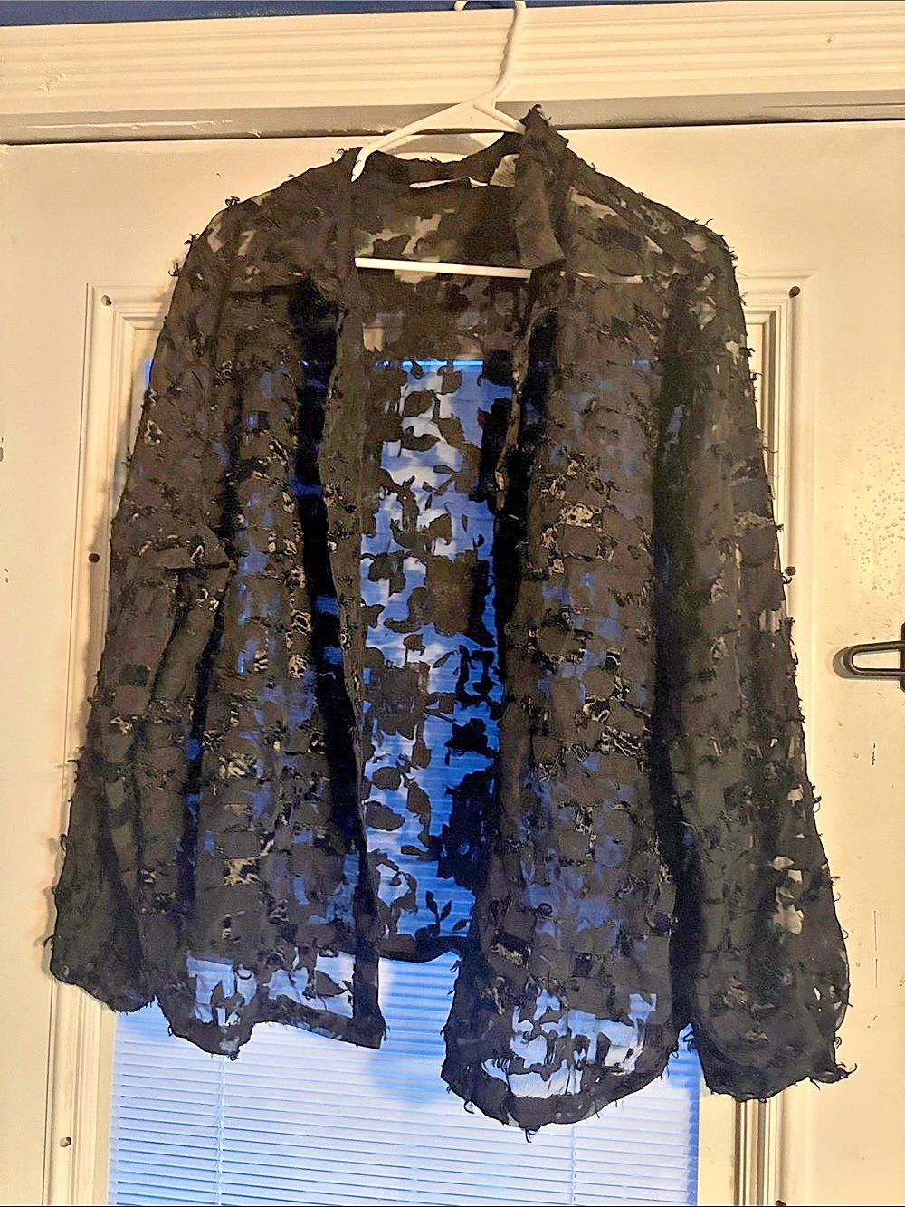 French Laundry Fashions Black Floral Lace shirt